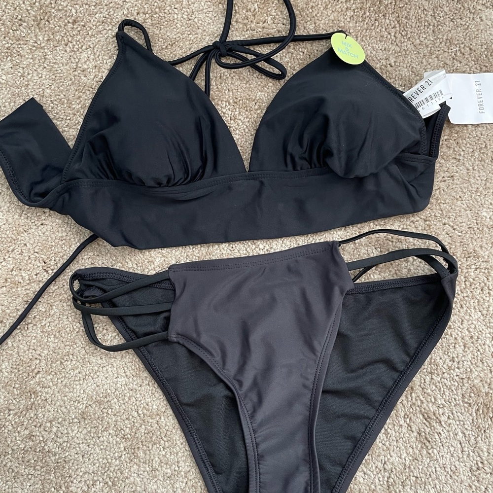 Forever 21 Capsule Sleek Black Bikini Set